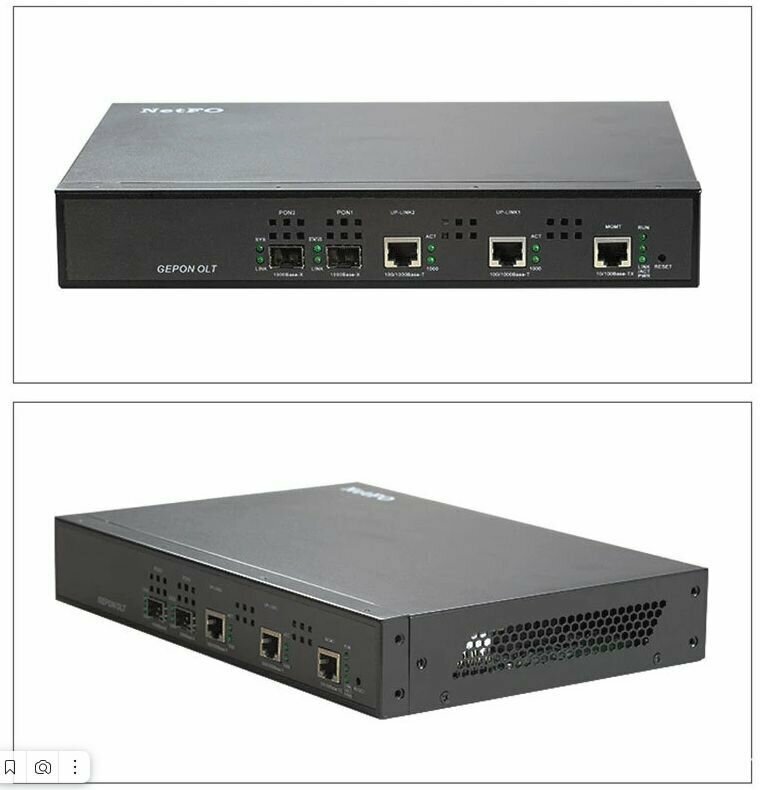 NetFo epon olt / EPON OLT 2PON / Оптический терминал gpon