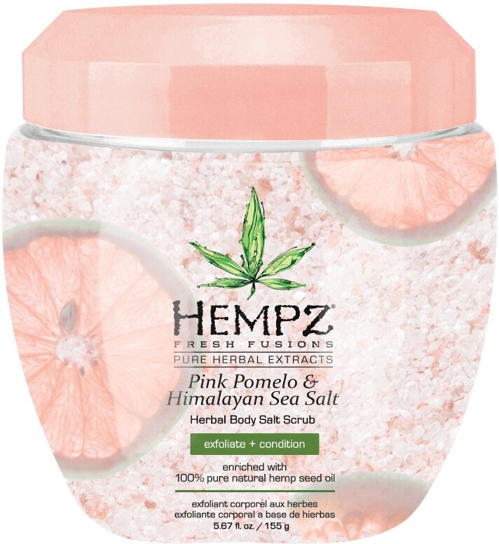 Hempz Pink Pomelo & Himalayan Sea Salt Herbal - Хэмпз Пинк Помело энд Хималайан Си Солт Хербал Скраб для тела Помело и Гималайская соль, 155 г -