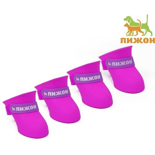 Сапоги резиновые Пижон, набор 4 шт, р-р S (подошва 4 Х 3 см), фиолетовые сапоги резиновые пижон набор 4 шт р р s подошва 4 х 3 см фиолетовые