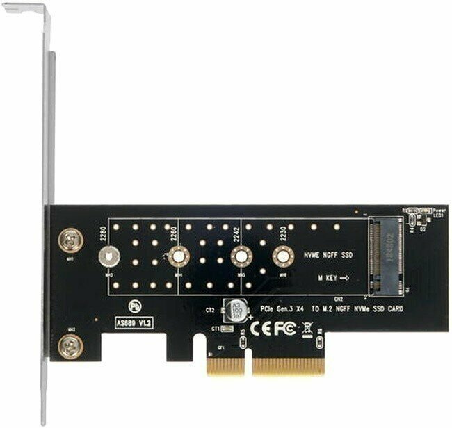 Адаптер AgeStar AS-MC01 PCI-E для M.2 NGFF SSD