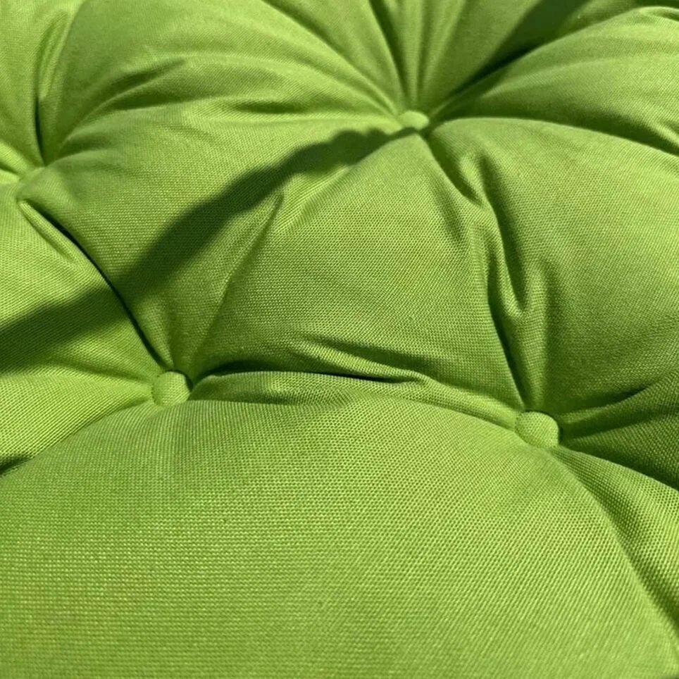 Круглая подушка для садовых качелей Билли, напольная сидушка 60D, зеленая - фотография № 4