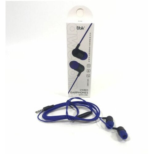 Гарнитура вакуумная UBIK синий UE14MC 28400₽