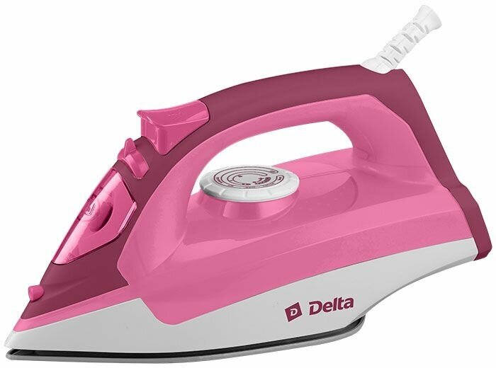 Утюг Delta DL-755 белый с розовым