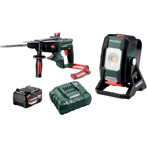 metabo 625596000 18 в 2 а·ч Нfбор Metabo: Перфоратор KHA 18 LTX + фонарь BSA 12-18 + Аккумулятор 18v 4.0 ah + ЗУ ASC 55