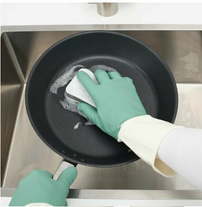 фото Хозяйственные перчатки RINNIG (IKEA), размер М, латексные перчатки