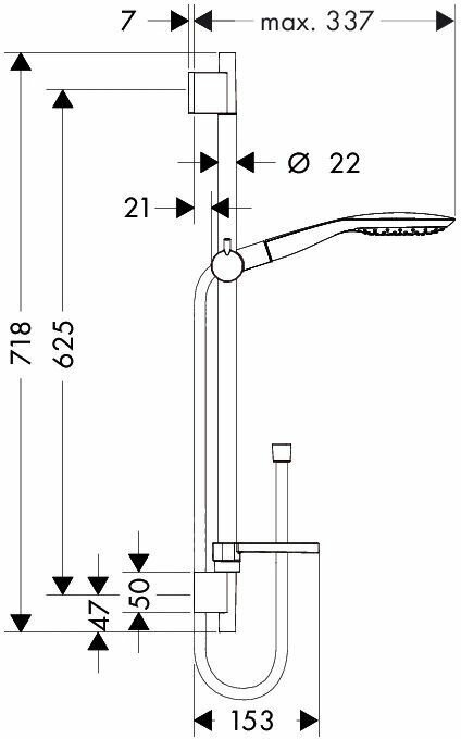 Душевой гарнитур Hansgrohe Raindance Select 27856000