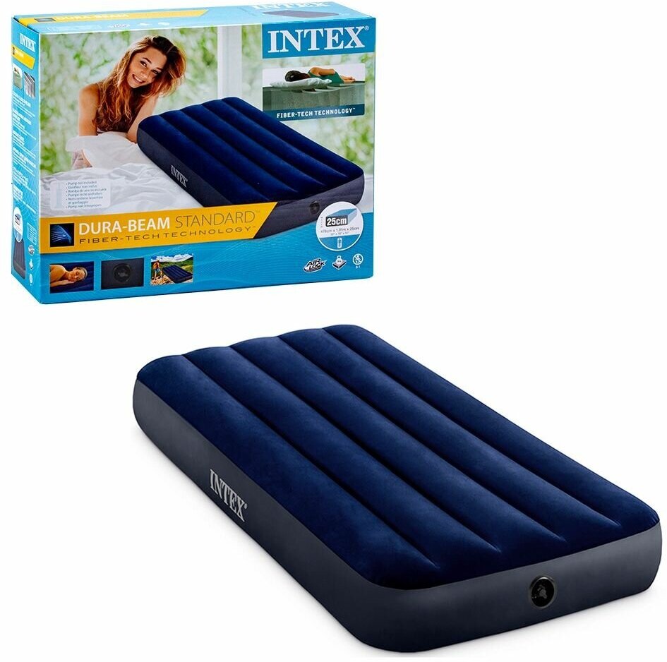 Надувной матрас Intex Classic Downy Airbed 64758, синий