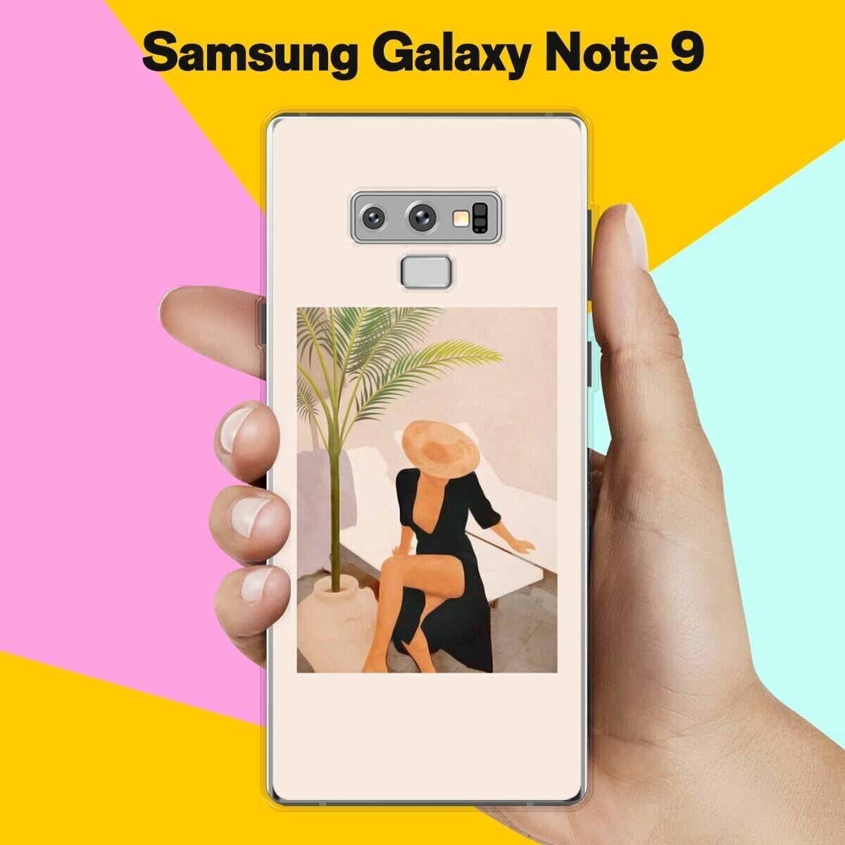 Силиконовый чехол на Samsung Galaxy Note 9 Девушка в черном / для Самсунг Галакси Ноут 9
