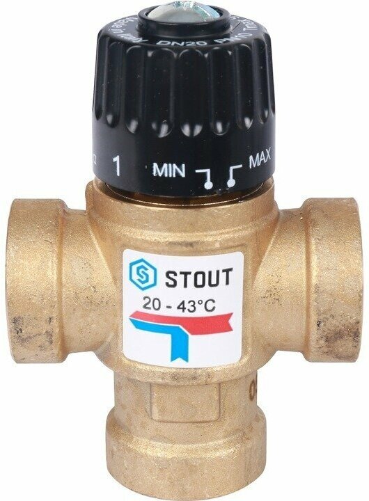 Термостатический клапан 3/4 ВР 20-43* KV1.6 STOUT — фото 1