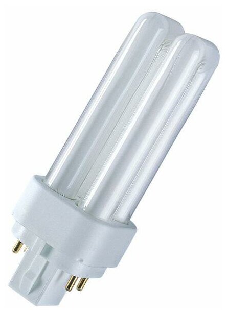 Лампа люминесцентная OSRAM DULUX D 18W/830 G24d-2 (тёплый белый 3000К)