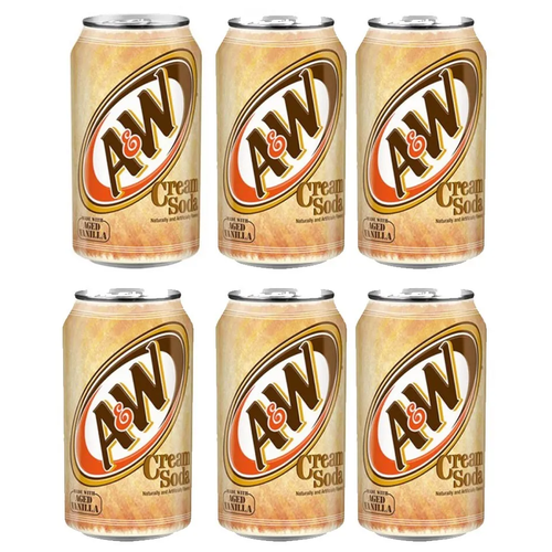 Газированный напиток A&W Cream Soda 6 шт по 0,355 литра