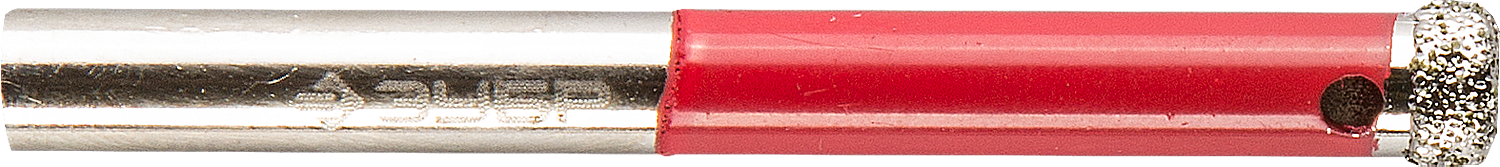 Алмазное трубчатое сверло по керамике и стеклу ЗУБР Профессионал Р60, трехгранный хвостовик, 4 мм, для дрели 29850-04 - фотография № 8