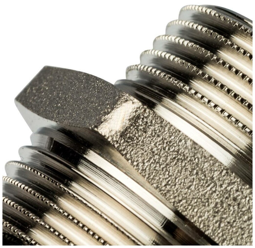 Ниппель Stout 1 1/2"x1 1/4" наружная резьба никелированная латунь SFT-0004-112112 - фото №7