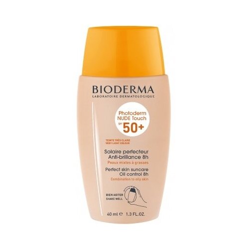 Bioderma Photoderm Nude Touch SPF 50+ Cолнцезащитный флюид, очень светлый оттенок, 40мл.