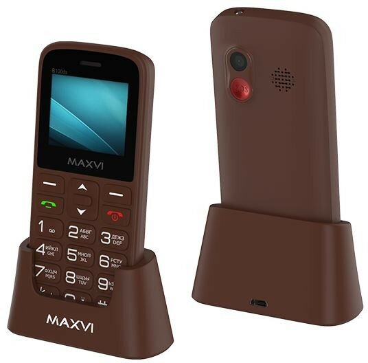 Телефон мобильный (MAXVI B100ds Brown)