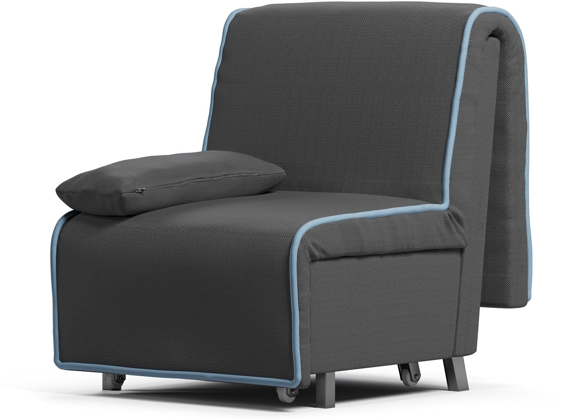 Кресло-кровать СМ 90 DeCanto ЯП (с ящиком и подушкой) Mura 96-Amigo Blue (93х105х95, СМ 93х203)