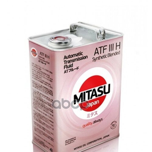 Жидкость П/Синтетическая Для Акпп Mitasu Atf Iii H Synthetic Blended 4 Л, Обеспе MITASU арт. MJ3214