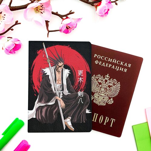 Обложка для паспорта Nezuko, черный, белый