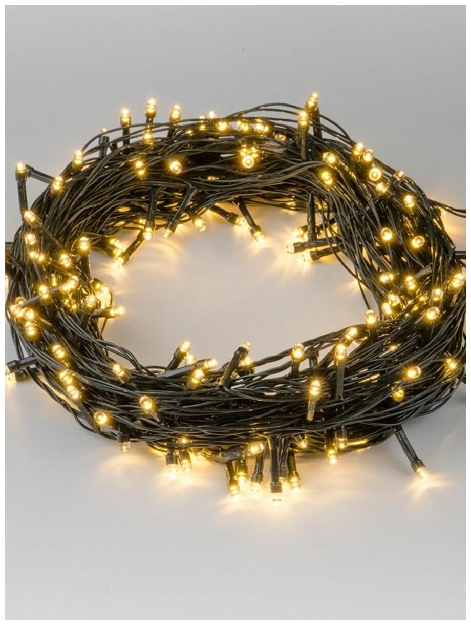 фото Гирлянда, 20м, 200 светодиодов. Теплый белый свет.