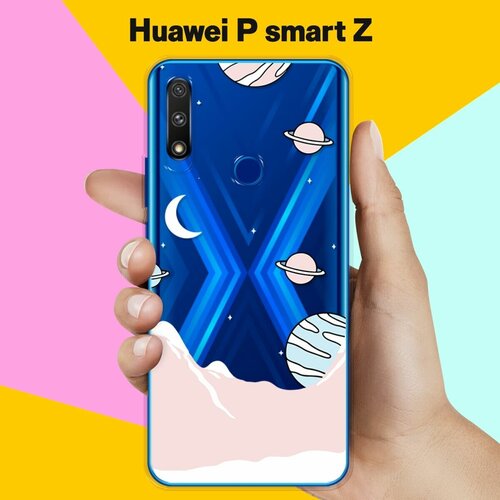Силиконовый чехол Горы и планеты на Huawei P smart Z силиконовый чехол планеты на huawei p smart 2021