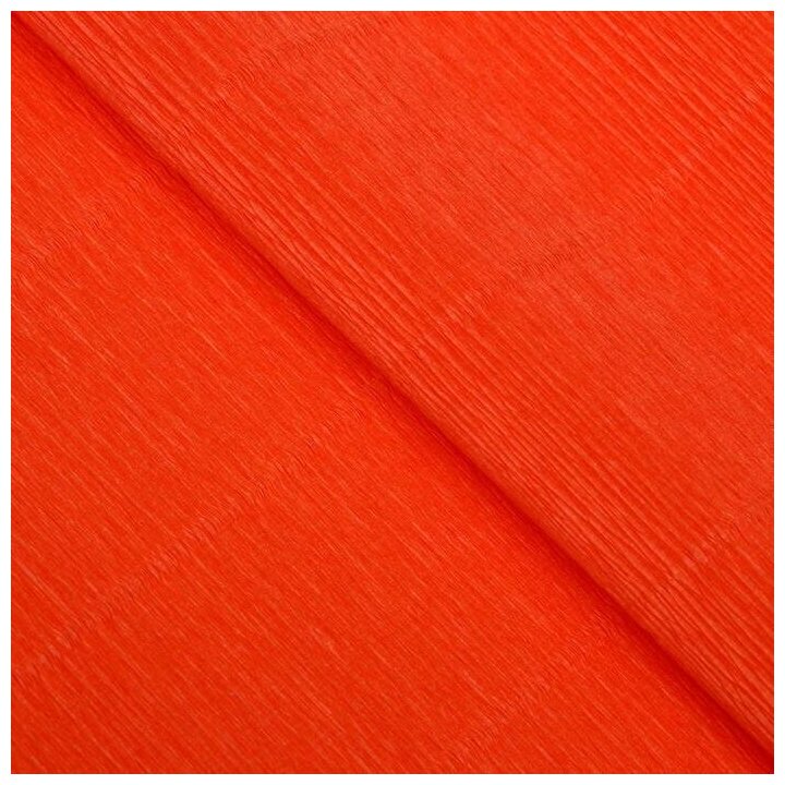 Бумага для поделок и упаковки, гофрированная, оранжевая, 0,5 х 2,5 м