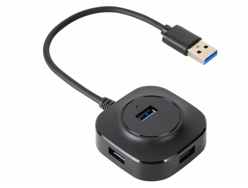 Кабель-концентратор USB3.0----4 USB3.0 +microUSB 0.3m VCOM (DH307) Кабель-концентратор VCOM USB 3.0 M/USB 3.0 F+microUSB F (DH307) - фото №1