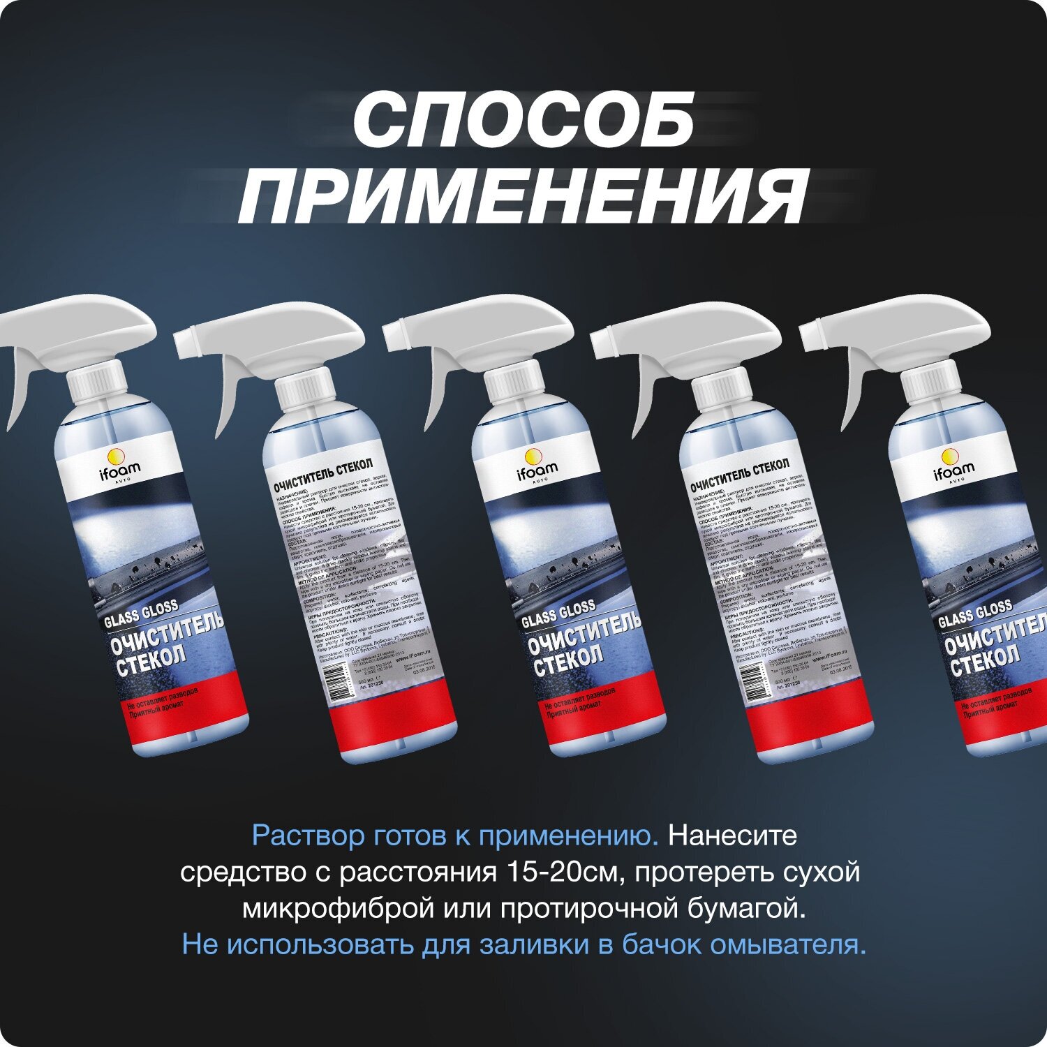 Очиститель стекол GLASS GLOSS iFoam — фото 4