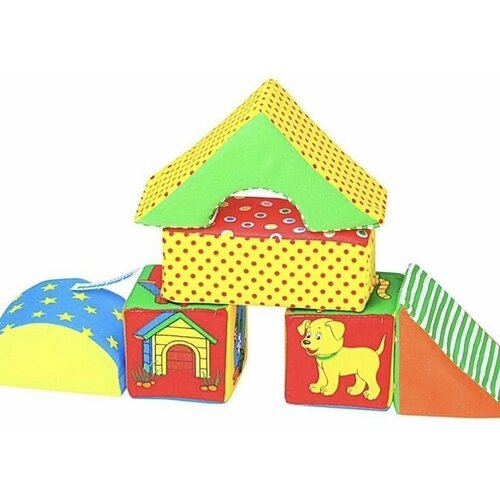 Кубики конструктор мягкие Домики/игры для развития малышей игры для малышей наивный мир папка домики