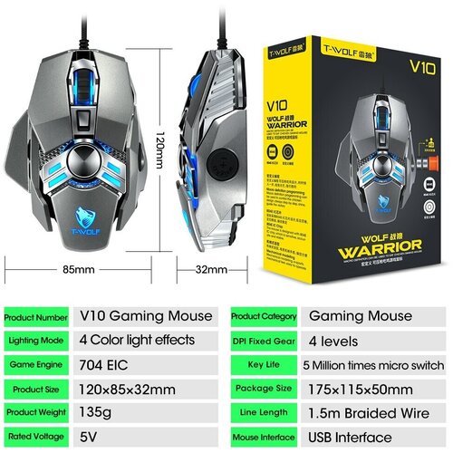 Мышь проводная черный 129900₽