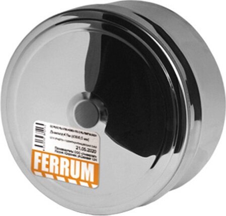 Заглушка Ferrum f1305 0,5 мм ф 125 для ревизии, внутренняя