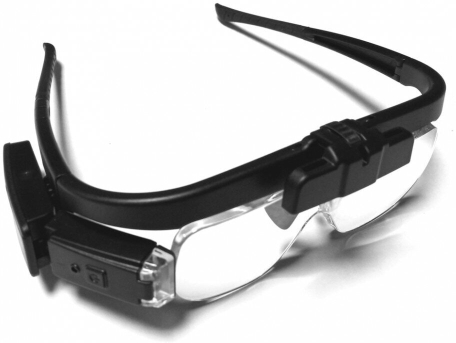 фото Лупа Kromatech налобная 1,5/2/2,5/3,5/4/4,5x, аккумуляторная, с подсветкой (2 LED) 11642DC