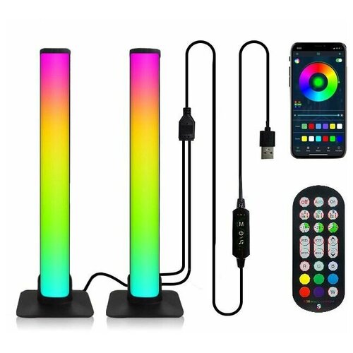 Умный настольный светильник подсветка для телевизора и монитора Ambilight управление со смартфона в комплекте 2 штуки 1828₽