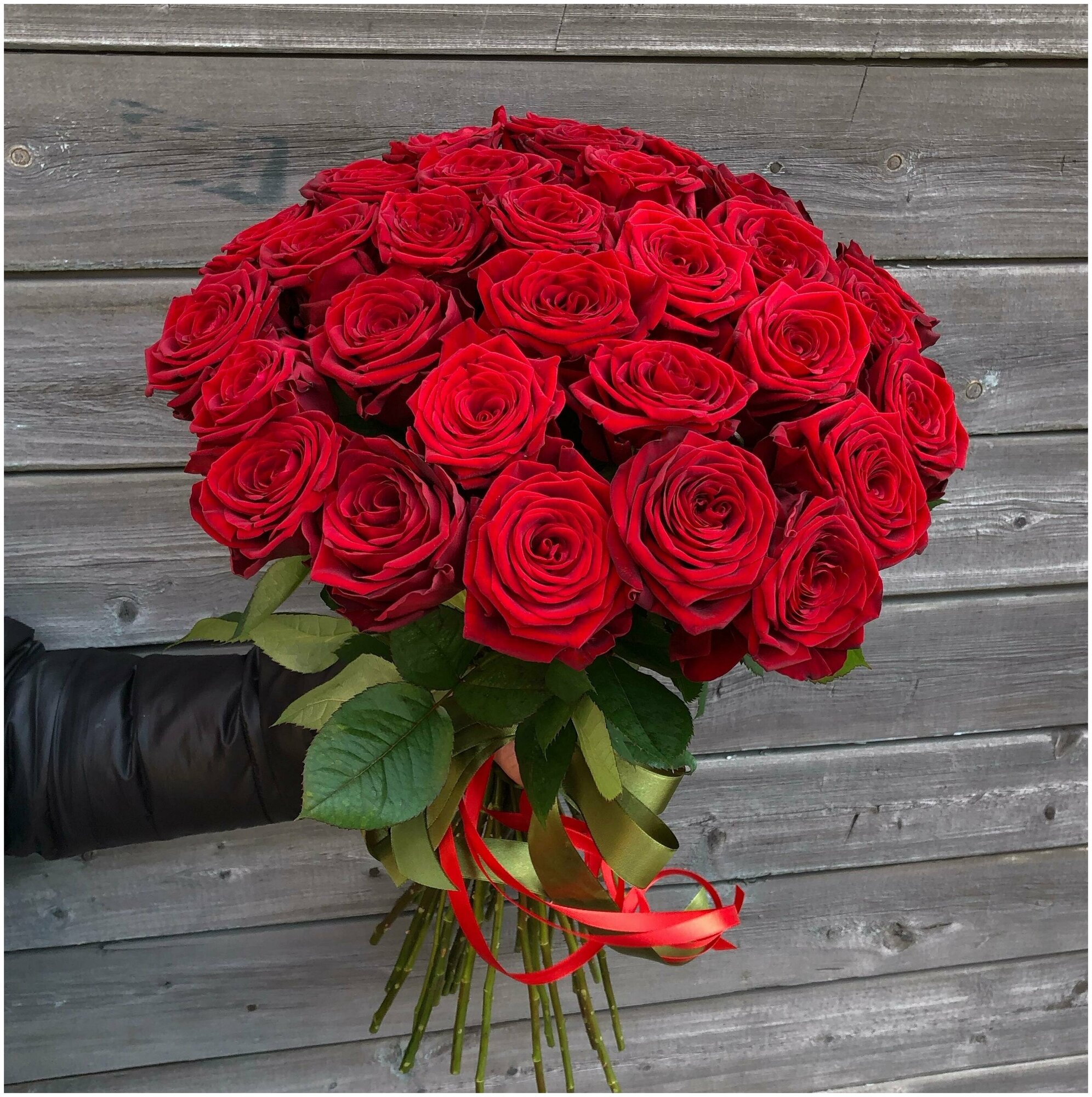 Розы Премиум 25 шт красные высота 49 см - Просто роза ру арт. 11773