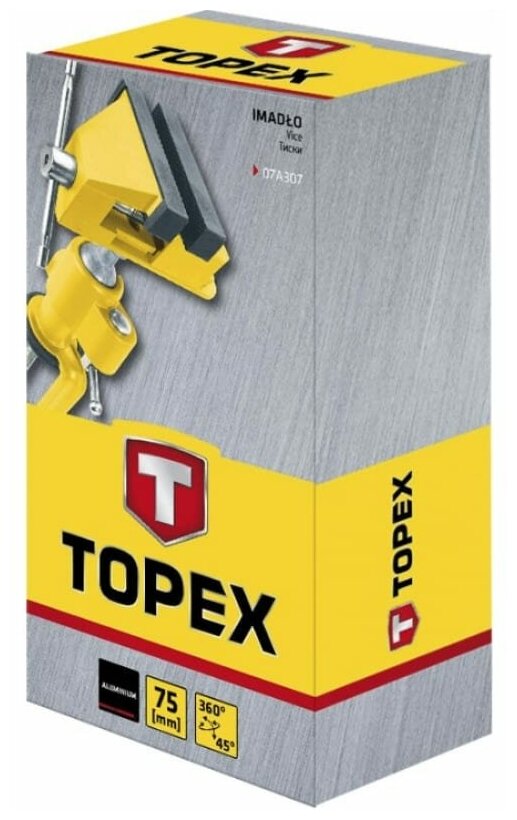 Тиски TOPEX 07A307 75 мм