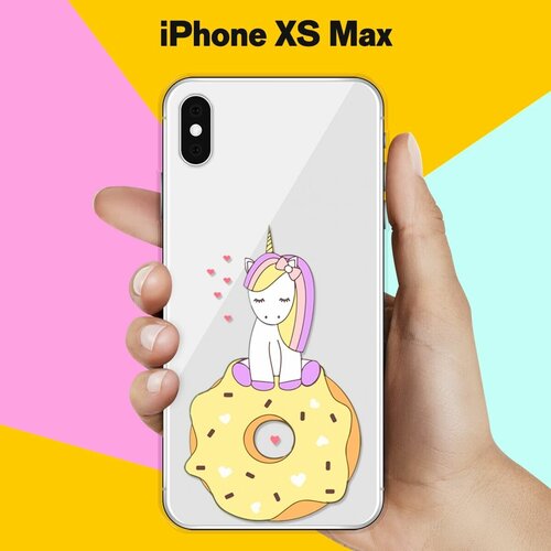 Силиконовый чехол Единорог на пончике на Apple iPhone Xs Max силиконовый чехол единорог на пончике на apple iphone x