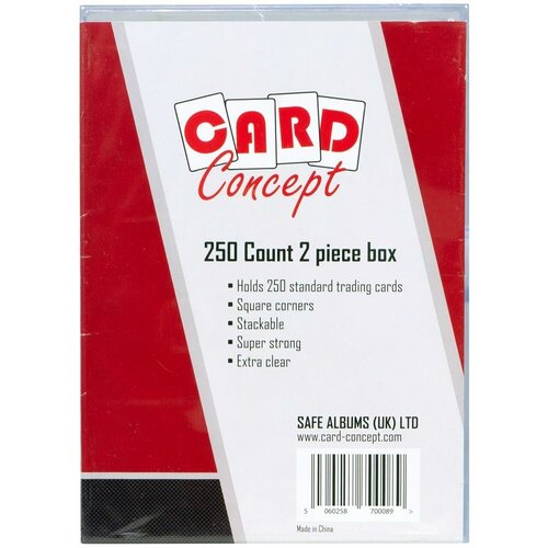 Пластиковая коробочка Card Concept на 250 карт пустые карты с цветными рубашками коробочка для хранения фиолетовый 50 шт 63 89 мм бланки для создания настольных игр для днд для мемо