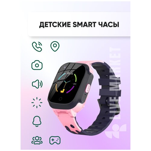 Детские смарт часы BabyCo Умные сенсорные часы для ребенка Водонепроницаемые Сим-карта Геолокация Фонарик Звонки Камера Blue 459000₽