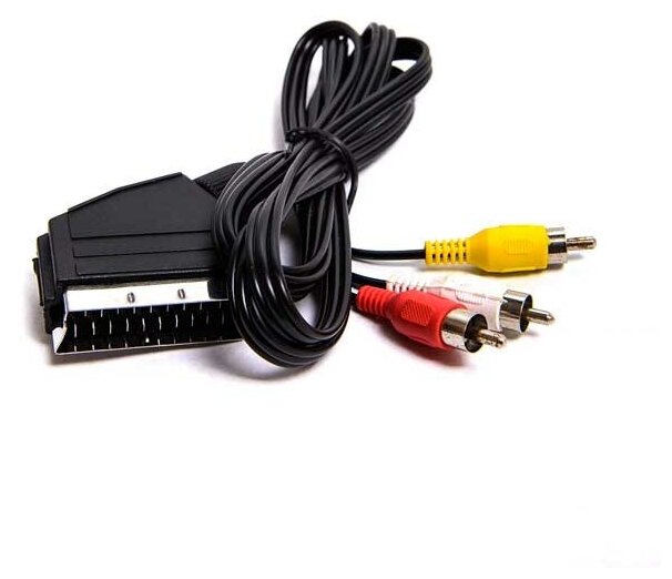 Аудио-видео, оптические шнуры Cabletech Шнур SCART-3RCA 1,5м (с переключ.)