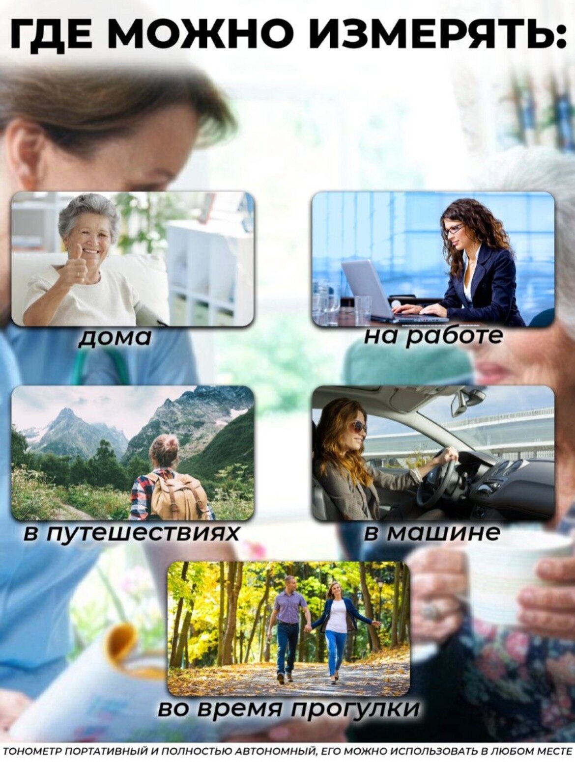 Тонометр автоматический на запястье с русской озвучкой+Авторский магнит AlexShoping на холодильник — фото 4