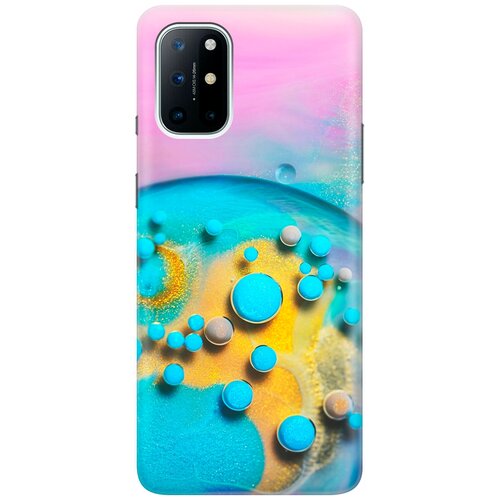 фото Ультратонкий силиконовый чехол-накладка для oneplus 8t с принтом "цветные капли" gosso