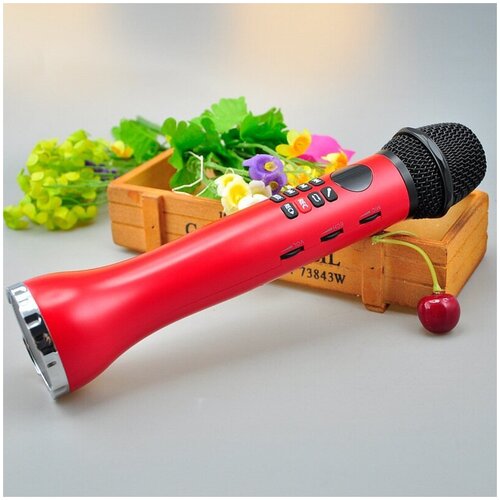 Портативный караоке микрофон со встроенным динамиком Could be Anywhere-598 /red