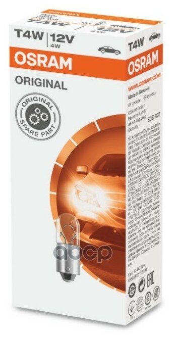 3893 OSRAM Лампа 3893 T4W 12V (4W) BA9s