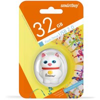 Флеш-накопитель USB 2.0 Smartbuy 32GB Wild series Котенок Белый (SB32GBCatW)