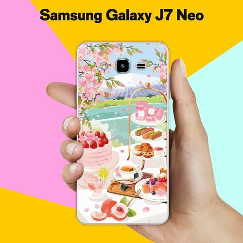 Силиконовый чехол на Samsung Galaxy J7 Neo Завтрак / для Самсунг Галакси Джей 7 Нео силиконовый чехол на samsung galaxy j7 neo вид на землю для самсунг галакси джей 7 нео