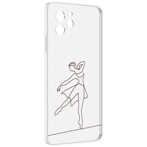 Чехол MyPads балерина-белая для Huawei Nova Y61 / Huawei Enjoy 50z задняя-панель-накладка-бампер