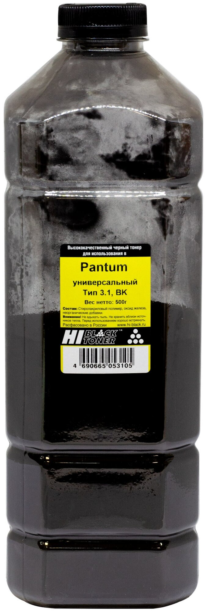 Тонер Hi-Black для Pantum Универсальный Bk Тип 3.1 500г канистра