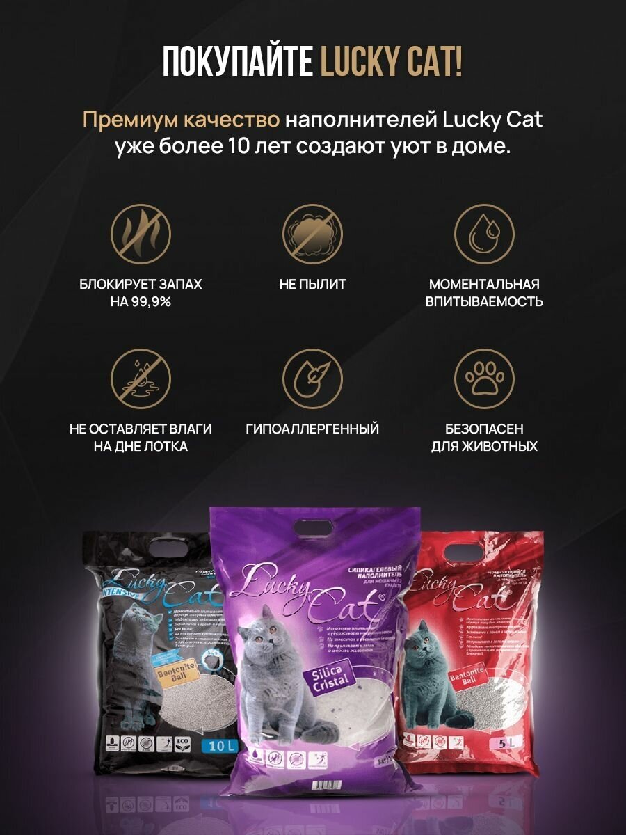 Наполнитель Lucky Cat силикагелевый 11л/5кг С Ароматом Сакурыдля кошачьего туалета - фотография № 8