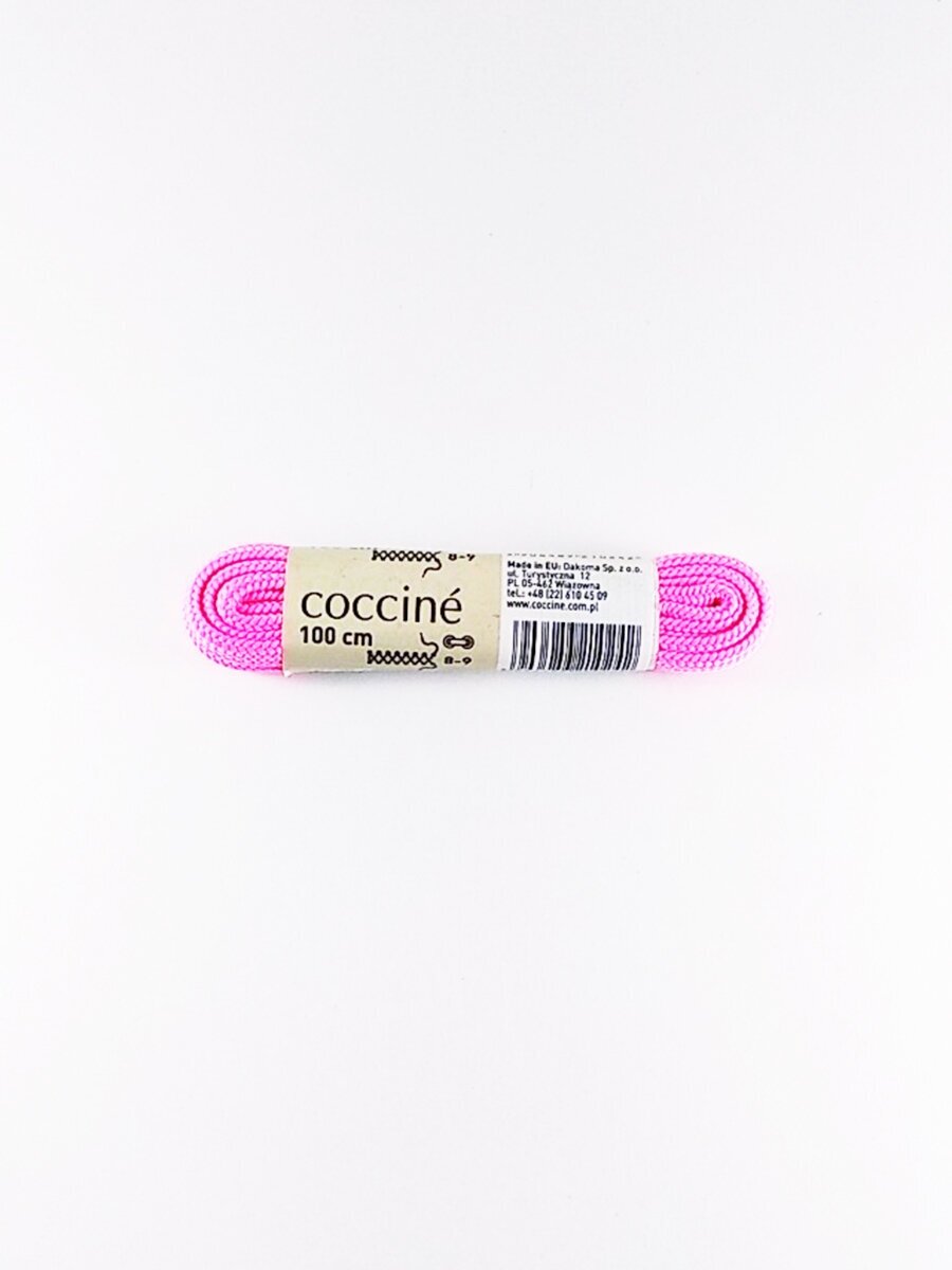 Шнурки плоские Coccine, розовый, 7 мм, 100 см