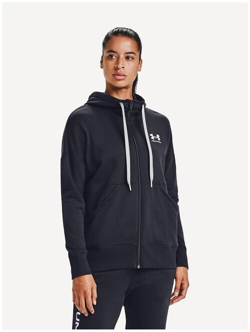 Толстовка Under Armour Rival Fleece Full Zip Hoodie, размер SM, черный