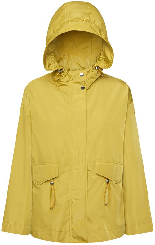 куртка  GEOX, демисезон/лето, силуэт прямой, капюшон, карманы, размер 40, желтый